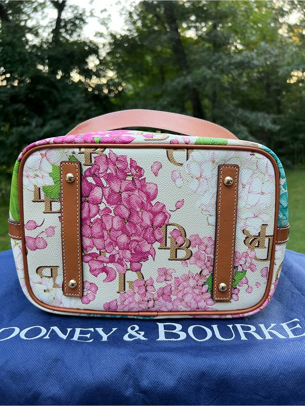 Dooney & Bourke Hydrangea Monogram Drawstring Handbag - Picture 4 of 17